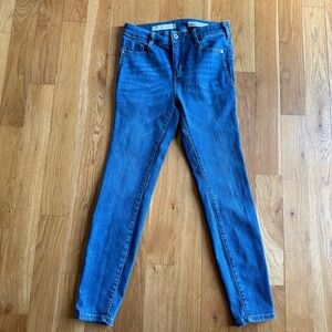 Pilcro and the Letterpress Women's High Rise Denim Leggings Jeans in Blue